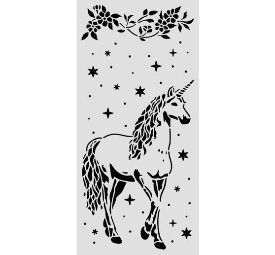 Schablone "Wonderland - Unicorn", 12 x 25 cm