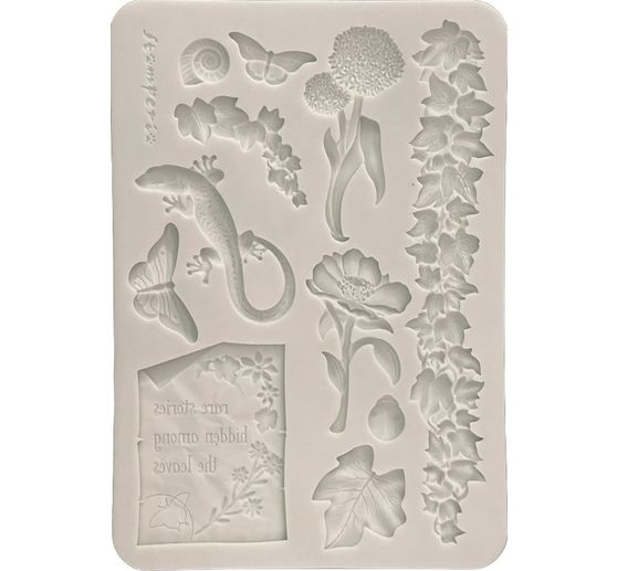Silikonform A5 "All Around - Flowers and Leaves"