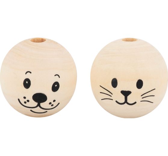 Holzk&ouml;pfe "Hund und Katze", 8er-Set
