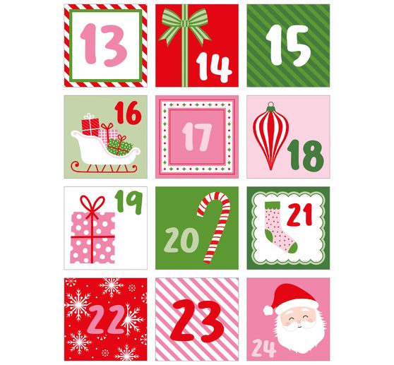 Sticker chiffres de l'Avent &laquo; Santa Baby &raquo;