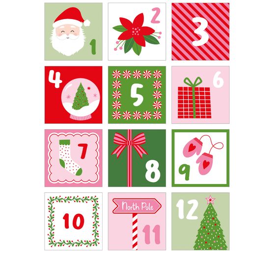 Sticker chiffres de l'Avent &laquo; Santa Baby &raquo;