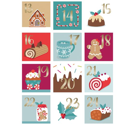 Sticker chiffres de l'Avent &laquo; Christmas Bakery &raquo;