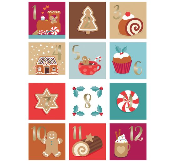 Sticker chiffres de l'Avent &laquo; Christmas Bakery &raquo;