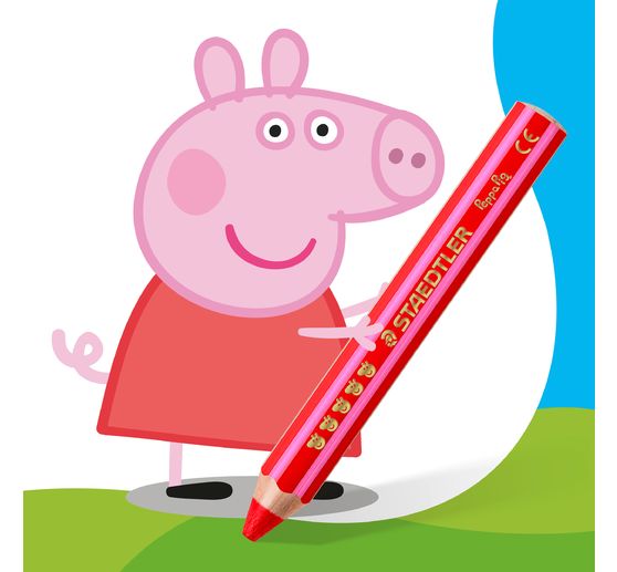 Noris junior Kinderbuntstifte "Peppa Pig", + 1 Anspitzer