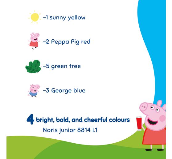 Noris junior Fingermalfarben "Peppa Pig", 4 x 75 ml