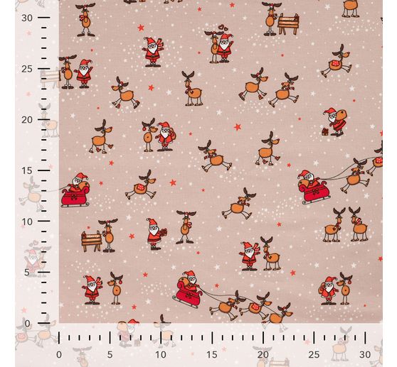 Jersey-Stoff "Santa und Rudolf"