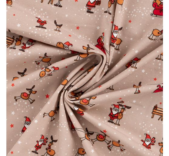 Jersey-Stoff "Santa und Rudolf"