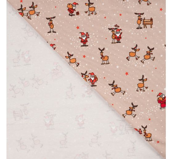Jersey-Stoff "Santa und Rudolf"