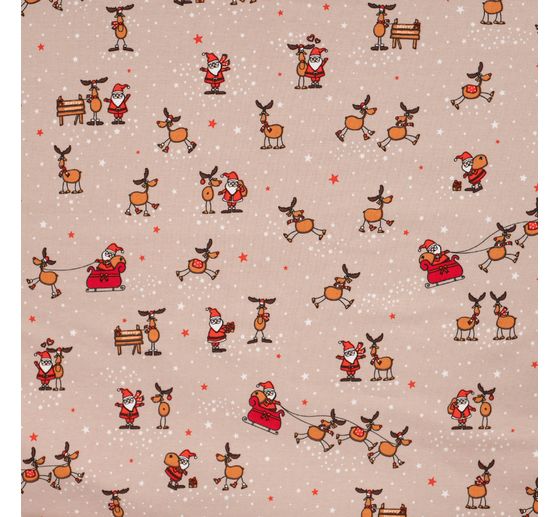 Jersey-Stoff "Santa und Rudolf"