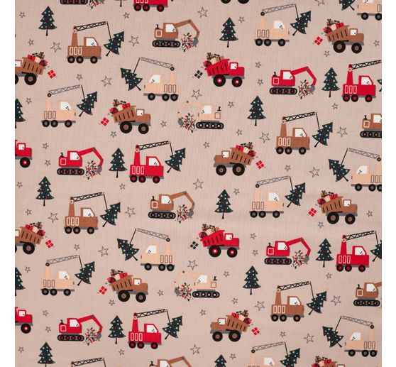 Jersey-Stoff "Trucks and Trees"