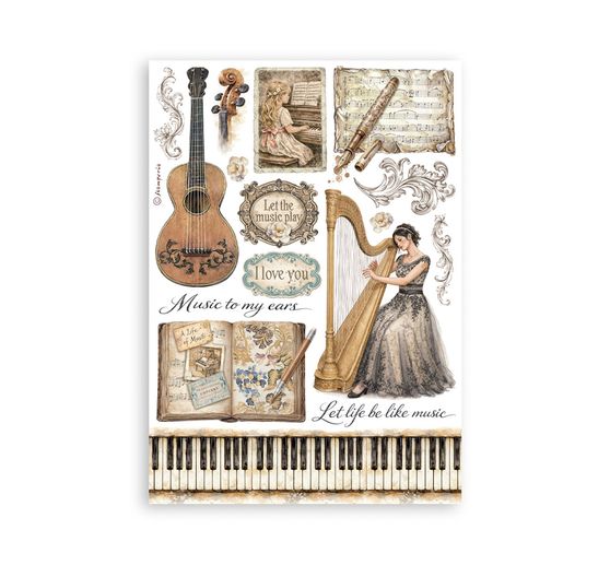 Washi Pad Stamperia &laquo; Symphony &raquo;