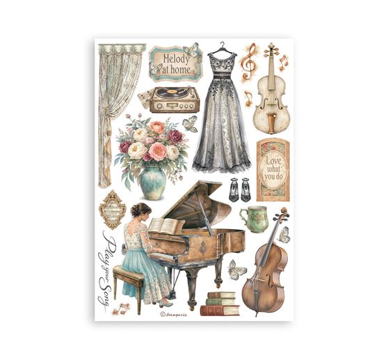 Washi Pad Stamperia &laquo; Symphony &raquo;