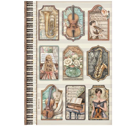 Stamperia Motief strozijde assortiment "Symphony", DIN A4, set van 6