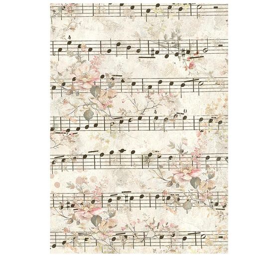 Stamperia Motief strozijde backgrounds "Symphony", DIN A6, set van 8