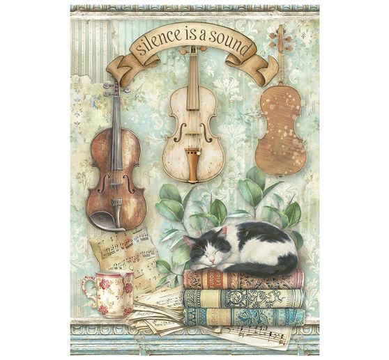 Stamperia Motief strozijde assortiment "Symphony", DIN A6, set van 8