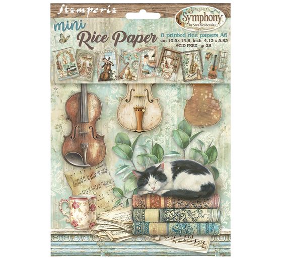 Stamperia Motief strozijde assortiment "Symphony", DIN A6, set van 8
