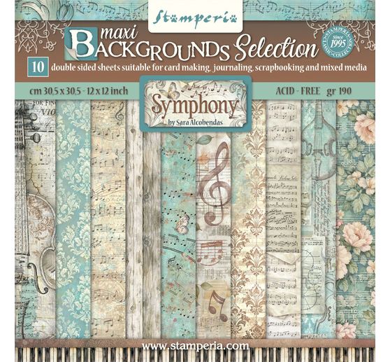 Stamperia Scrapbook-Block "Symphony Backgrounds"