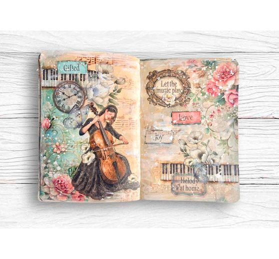 Stamperia Sjabloon "Symphony - Score", 20 x 25 cm