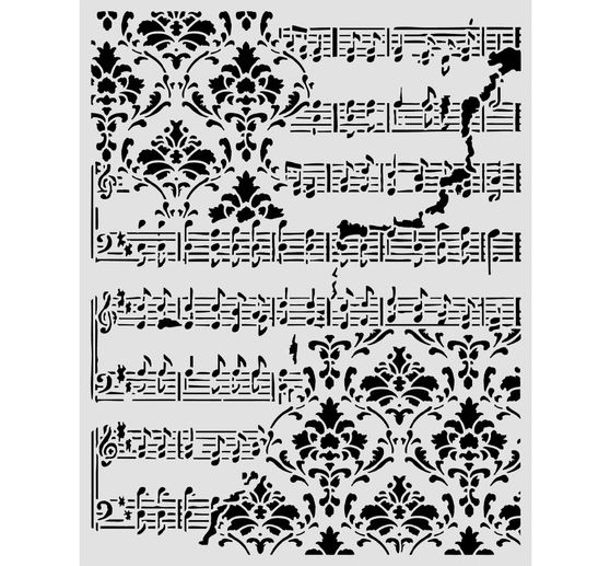 Stamperia Sjabloon "Symphony - Score", 20 x 25 cm