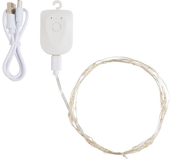 Micro‑LED fairy lights, rechargeable, 40 LEDs