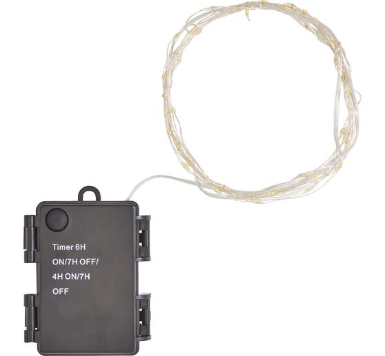 Guirlande lumineuse micro-LED, avec minuterie, 3 m, 60 LED