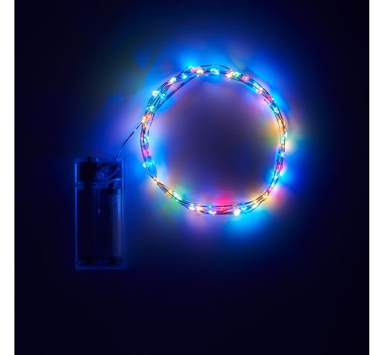 Micro-LED-lichtsnoer, multicolor, met timer, 60 LED's