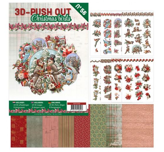 3D Stansveldboek "Christmas Birds"