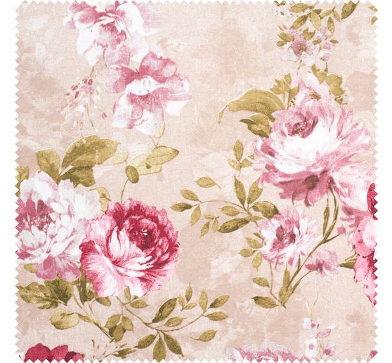 Tissu d&eacute;co imprim&eacute; aspect lin au m&egrave;tre &laquo; Silka &raquo;