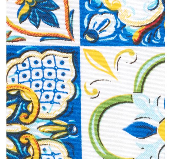 Tissu d&eacute;co imprim&eacute; aspect lin au m&egrave;tre &laquo; Talavera &raquo;