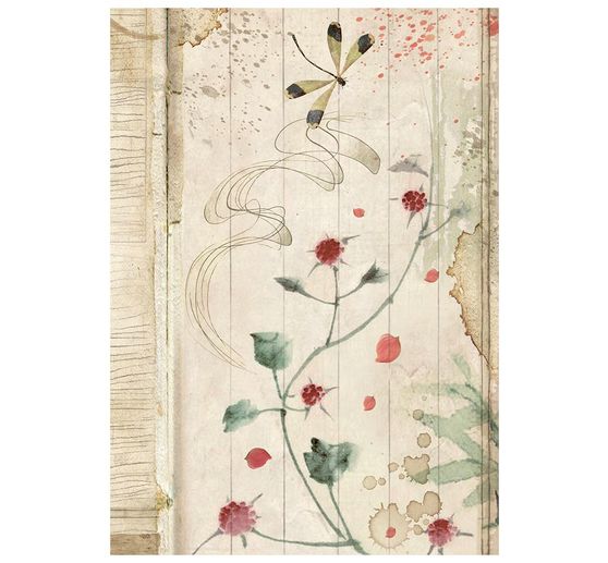 Stamperia Motief strozijde backgrounds "Oriental Garden", DIN A6, set van 8