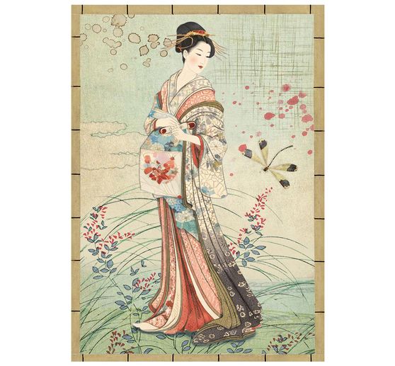 Stamperia Motief strozijde assortiment "Oriental Garden", DIN A6, set van 8