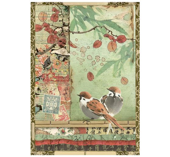 Stamperia Motief strozijde assortiment "Oriental Garden", DIN A6, set van 8