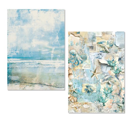 Ciao Bella Motief strozijde assortiment "Edge of the Ocean", set van 8
