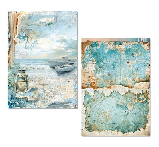 Ciao Bella Motief strozijde assortiment "Edge of the Ocean", set van 8