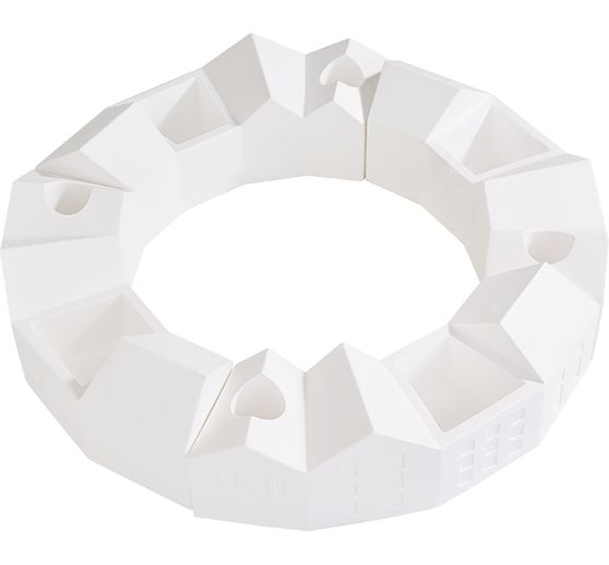VBS Silicone casting mould "Houses Advent Wreath"