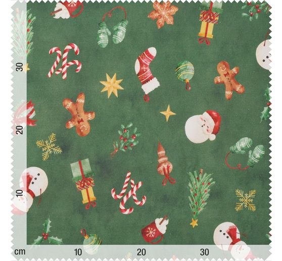 Katoenen popeline stof "Classic Christmas"