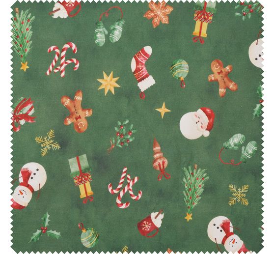Katoenen popeline stof "Classic Christmas"