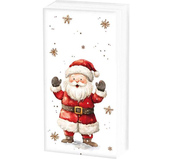 Papiertaschent&uuml;cher "Santa im Schnee"