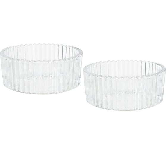 VBS Theelichtglas "Maxi", geribbeld