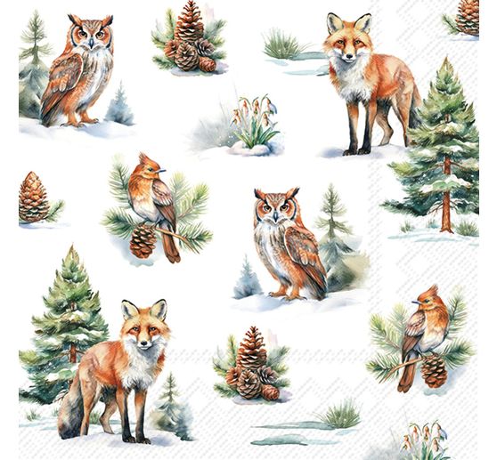 Serviette "Winter Wildlife"