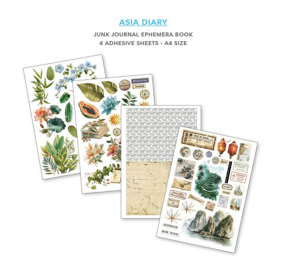 Ciao Bella Junk Journal & Ephemera Book "Asia Diary"