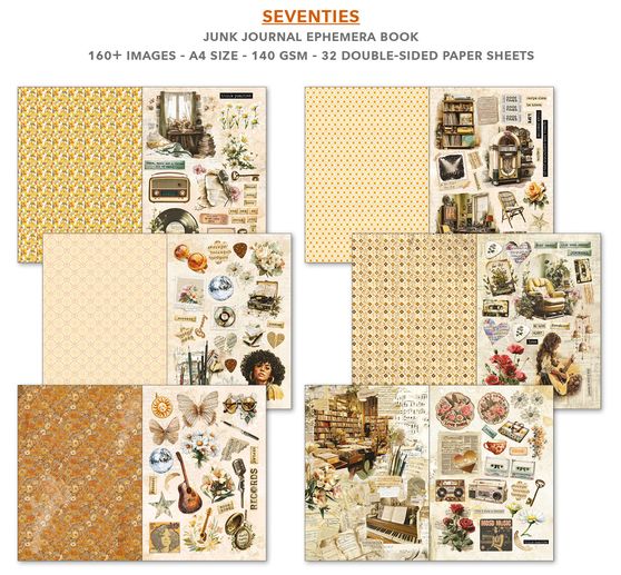 Ciao Bella Junk Journal & Ephemera Book "Seventies"