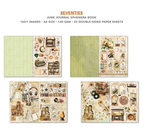 Ciao Bella Junk Journal & Ephemera Book "Seventies"