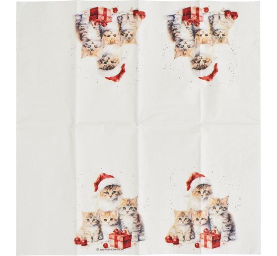 Papiertaschent&uuml;cher "Weihnachtskatzen"