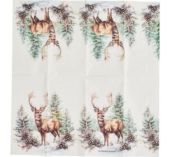 Mouchoirs en papier &laquo; Cerf en hiver &raquo;