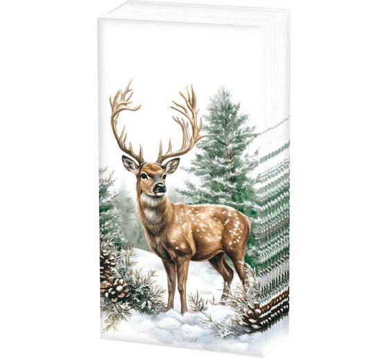 Mouchoirs en papier &laquo; Cerf en hiver &raquo;