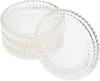 VBS Glass candle plates, ribbed