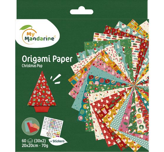 My Mandarine Vouwpapier assortiment "Kerstmis", 20 x 20 cm