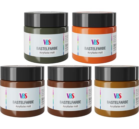 VBS Knutselverf set "Whispering Woods", 5 x 50 ml