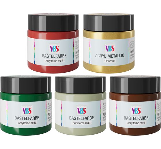 VBS Knutselverf set "Xmas-Soul", 5 x 50 ml